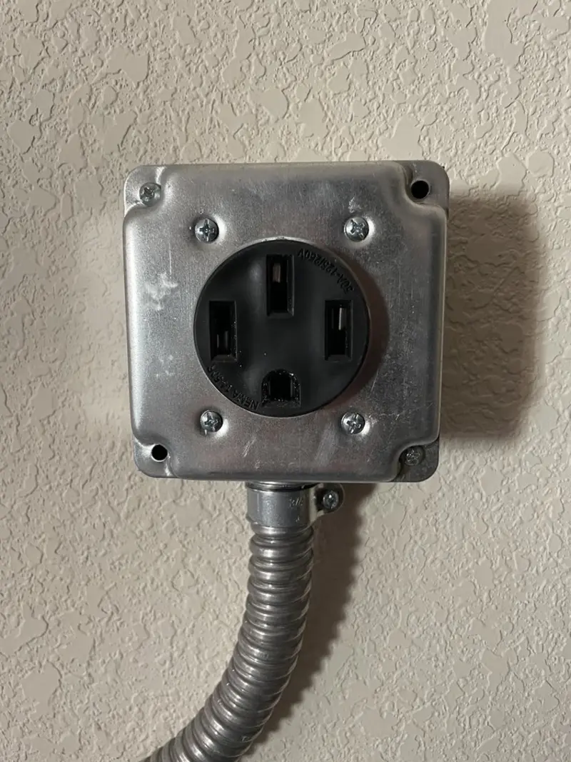 NEMA 14-50 outlet installed for Smart Home Electrical in Coos Bay